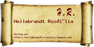 Hellebrandt Rozália névjegykártya